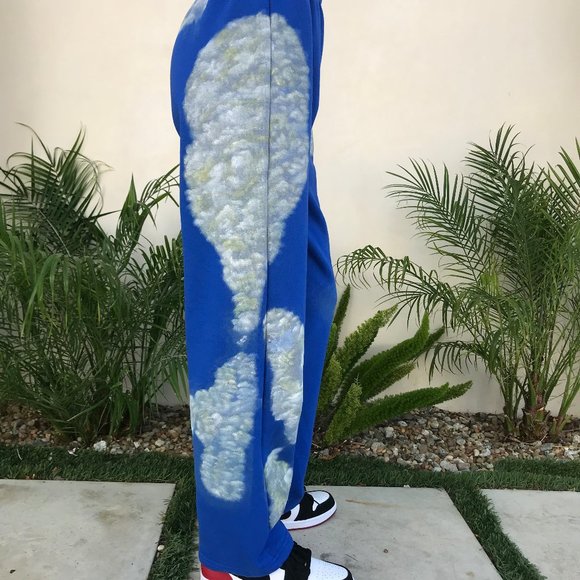 Sweatpants with Hand Painted Clouds Unisex - Picture 5 of 5